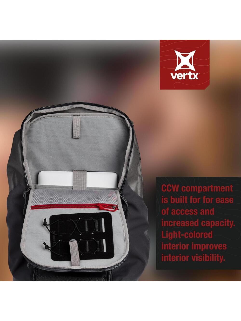 Vertx Basecamp EDC Tactical Backpack 30L Black VTX5019-IBK Hiking Travel Bag NEW - Picture 4 of 9